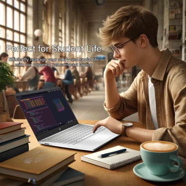 HP 14 Laptop • Back to School Limited Edition with Microsoft 365 • 4-Core Intel CPU • 16GB RAM • 1.6TB Storage (128GB OnBoard + 512GB P500 Portable SSD + 1T OneDrive) • Natural Silver • Win 11