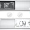 Stylish Dishwasher Magnet Clean Dirty Sign - 2 by 7 Inch - Ideal Clean Dirty Magnet for Dishwasher - Kitchen Organizer and Gadget - Nice Office, Home Farmhouse Decor
