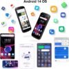 DOOGEE S41T Rugged Unlocked 2025,Android 14 6300mAh Battery,8GB+64GB,4G Dual Sim Rugged Smartphone,13MP Camera,IP68 Waterproof Cell Phone,Face Unlock,NFC/T-Mobile,Black