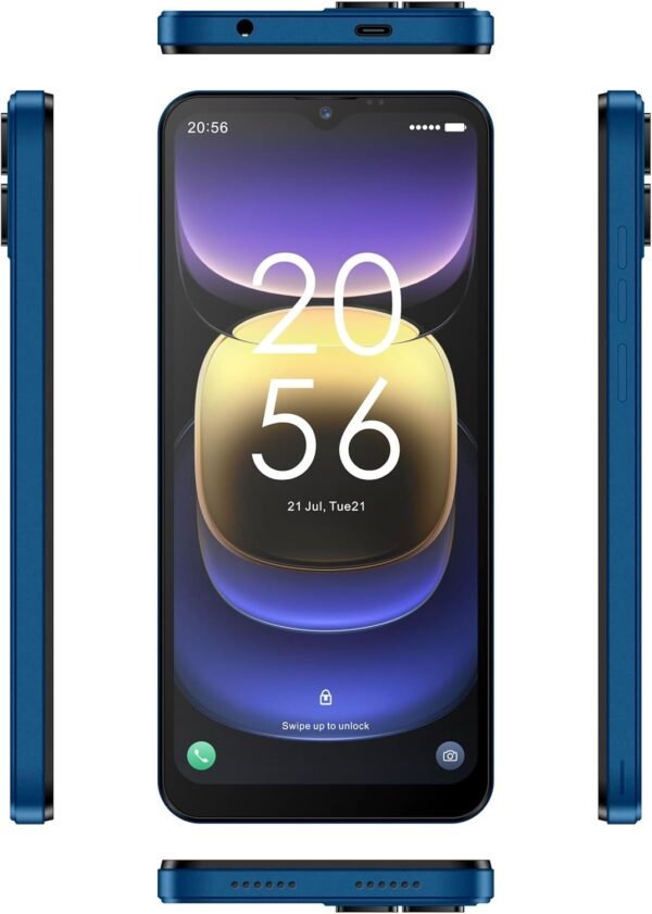 J24 Unlocked Smartphone, 6.5” HD+ Display, 4G LTE, Android 14, Octa-Core, 3GB RAM + 32GB Storage (Expandable 256GB), 3000mAh Battery, Dual SIM, Type-C, Includes Charger & Case