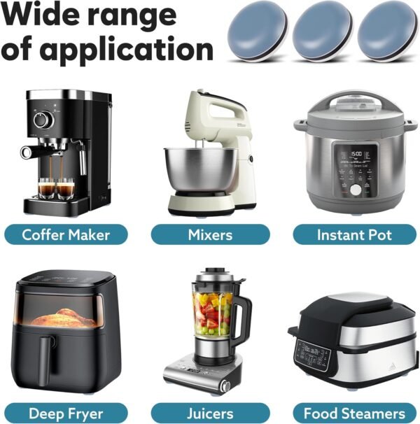 Appliance Sliders for Kitchen 24 PCS Self-Adhesive Small Kitchen Appliance Slider Hacks Easy to MovIing & Space Saving Must Have Gadgets Mixer Accessories for countertop