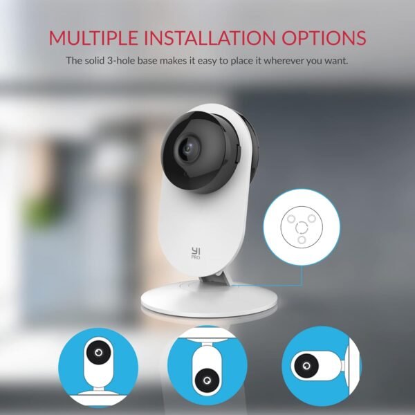 YI Pro 2K 3PC Home Security Camera, 2.4GHz Indoor Cameras for Home Security with Person, Vehicle, Animal Smart Detection, Phone App for Baby, Pet, Dog Monitoring, Works with Alexa and Google Assistant
