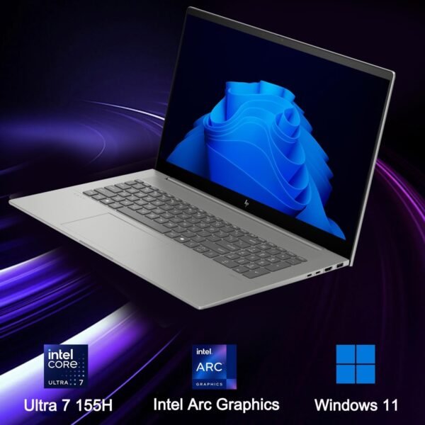 HP Envy Business AI Laptop, 17.3" FHD Touchscreen, Intel Core Ultra 7 155H, 64GB DDR5 RAM, 2TB SSD, Numeric Keypad, HDMI, Webcam, Backlit Keyboard, Wi-Fi 7, Windows 11 Pro, Grey