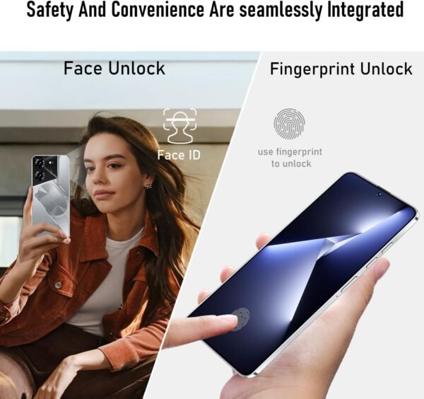 Unlocked Cell Phone Pova5 Pro Smartphone 8GB+256GB Android Phone 24MP+50MP Camera 6800mAh Battery 6.82-inch HD Screen Mobile Phone 5G Dual SIM (White)