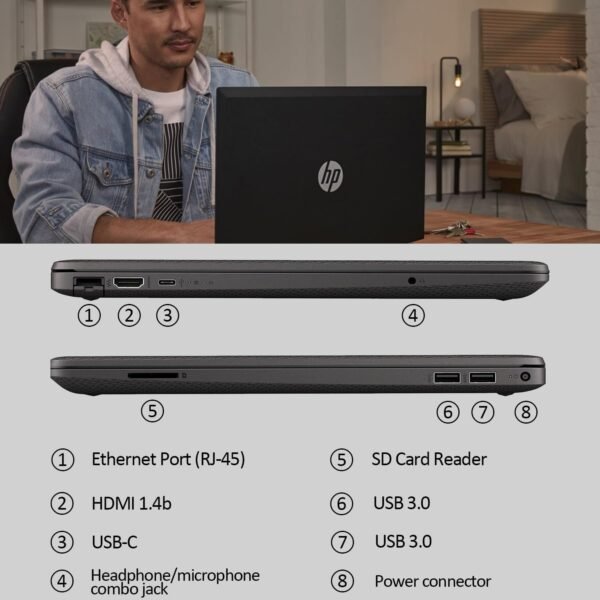 HP New 15.6" FHD Essential Business Laptop, 12th Gen Intel Core i5 10-core Processor, 32GB RAM, 1TB Storage, Intel Iris Xe Graphics, SD Card Reader, HDMI, Ethernet, Webcam, USB-C, Windows 11 Pro