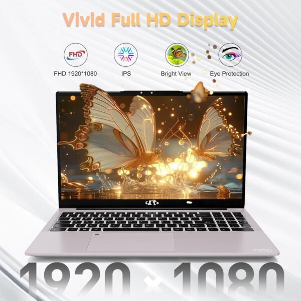15.6" FHD IPS Business Laptop, 32GB RAM 1TB SSD, AMD Ryzen 5(Beat i3-1215U, 4 Cores Up to 3.7GHz), 65W Type-C, 2 Years Warranty, Fingerprint, Backlit Keyboard, Wi-Fi 5, BT5.2, Numpad, Rose Gold