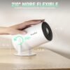 [Electric Focus&Android OS] Mini Projector with WiFi and Bluetooth, XuanPad 4K 1080P Support Portable Projector, 210°Rotatable Stand, Built-in 8000+APPS, Dust Removal and Heat Dissipation Design