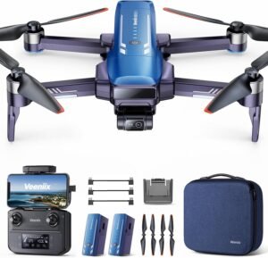 V11PRO Drone with 8K Camera for Adults, 3-Axis Gimbal Drone with 4K/30fps Video, 1/2 CMOS Sensor, 80min Flight Time with 2 Batteries, 6KM Video Transmission Quadcopter, Professional Drone