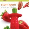 Chef'n Original Stem Gem Strawberry Huller, Red/Green -