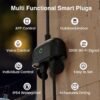 GHome Smart Outdoor Smart Plug, Smart Home Wi-Fi Outlet with 2 Sockets, IP64 Weather Resistance, Compatible with Alexa, Google Home & SmartThings, No Hub Required