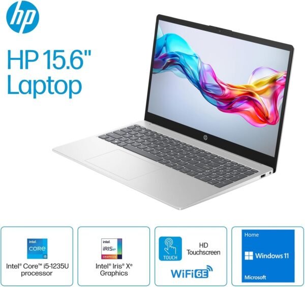HP 15.6 HD Touchscreen Laptop | 10-Core Intel Core i5-1235U | Intel Iris Xe Graphics | 64GB RAM | 1.5TB SSD (1TB PCIe SSD withHP P500 512GB Portable SSD) | Wi-Fi 6E | Long Battery Life | Windows 11