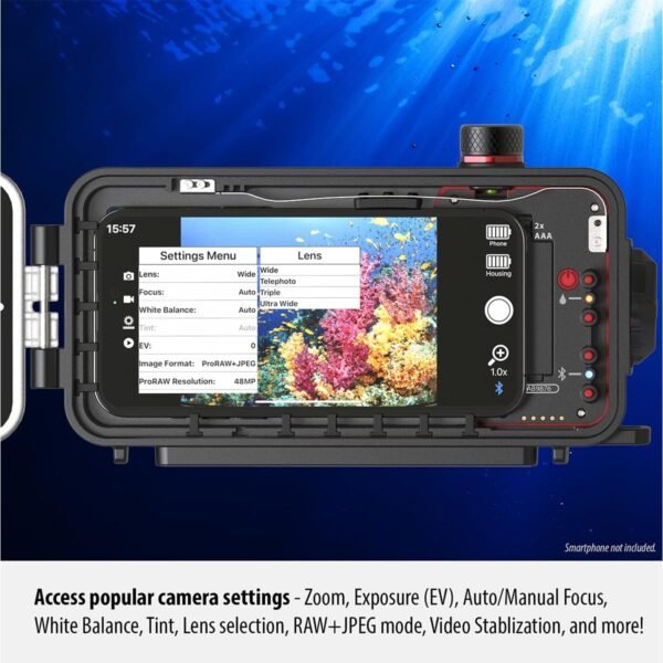 SeaLife SportDiver Ultra Underwater Smartphone Scuba Housing & Sea Dragon 2500 Lumen Light, Waterproof Photography, Easy Camera Controls, Fits Most Phones