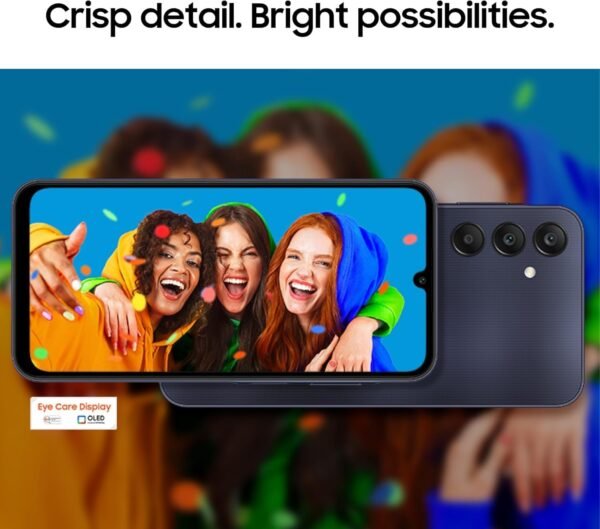 Samsung Galaxy A25 5G A256E 128GB Dual-SIM GSM Unlocked Android Smartphone (Latin Variant/US Compatible LTE) - Blue Black