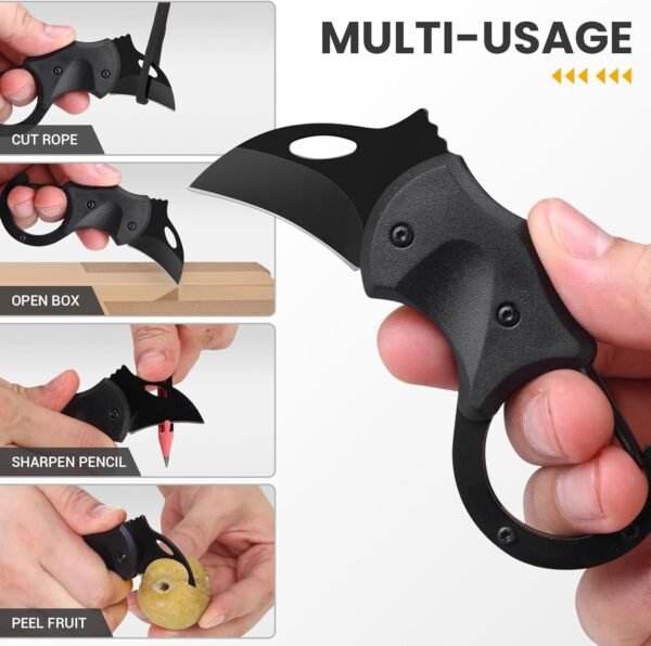 Small Pocket Knife for Men, Self Defense Keychain Box Cutter with 1.34inch Blade, Mini Folding Knives EDC Gadgets for Everyday Carry, Christmas Stocking Stuffers Gift for Adults Men Him