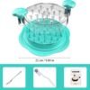 Chicken Shredder Large Chicken Breast Shredder Tool Twist with Brush&Fork, Visible Meat Shredder Machine, Anti-Slip Strip, Ergonomic Handle, BPA Free, Pork Beef Chicken(Mint Green)