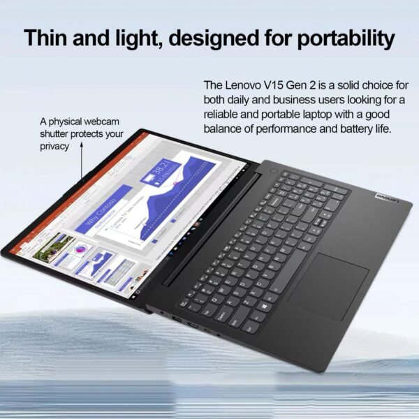 Lenovo V15 Lightweight Laptop, 15.6” 1080p Anti-Glare Display, Business and Everyday Use, 16GB RAM, 1TB SSD, Intel Processor, Windows 11 Pro, HDMI, Wi-Fi, Webcam with Privacy Shutter, Black