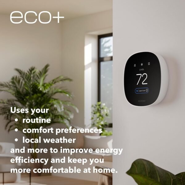 71EXHOE150L._AC_SL1500_.jpg New 2025 ecobee Smart Thermostat Essential - Energy Star Certified programmable Wi-Fi Thermostat - Works with Siri, Alexa, and Google Assistant