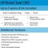 HP Smart -Tank 7301 Wireless All-in-One Cartridge-free Ink Printer, up to 2 years of ink included, mobile print, scan, copy, automatic document feeder (28B70A), Gray
