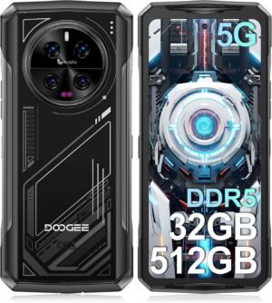 DOOGEE V40 Rugged Smartphone 5G,32GB+512GB/2TB Android 14 Rugged Phone,4nm D7300,6.78" FHD+120Hz Rugged Unlocked Cell Phone,108MP+20MP Night Vision,8680mAh,3 Card Slots/Dual Unlock/NFC/Wi-Fi6E/IP69K