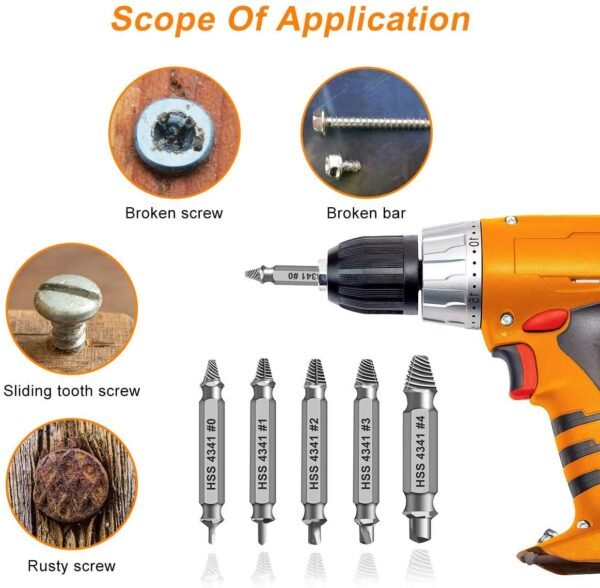 Gifts for Men,Damaged Screw Extractor Set-Father's Day Gifts from Wife Daughter Son,Mens Gifts,Husband,Stripped Screws Nuts & Bolts Drill Bit Tools for Easy Removal of Rusty Broken Hardware Gifts