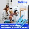 Holikme 2 Pieces Dryer Vent Cleaner Kit, Dryer Lint Vacuum Attachment and Flexible Dryer Lint Brush, Dryer Vent Vacuum Hose Attachment, Blue