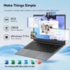 14.1" Windows 11 Pro Laptop Computer 8GB RAM 128GB SSD, Intel Celeron N5095(4C4T, up to 2.9Ghz) IPS Display, HDMI, Dual Band WiFi, BT5.0 Light and Thin Notebook PC for Work, School Student