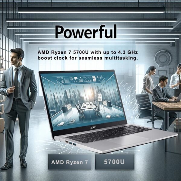 acer Aspire Premium Laptop | AMD Ryzen 7 5700U (Beats i7-1250U) CPU | 32GB RAM | 1TB SSD | 15.6" FHD Display | Fast Wi-Fi 6 | Sleek Design | Ethernet Port | AI Noise Removal | Windows 11 | WOWPC