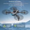 Remote Control FPV Drone with 1080P Camera for Kids and Adults Beginners, Foldable Quadcopter with Carrying Case, Adjustable Len, Gestures Selfie, Brushless Motor, Altitude Hold, 3D Flips, Voice Control, One Key Take Off/ Land, Waypoint Fly, Optical Flow Positioning, RC Toys Gifts for Boys Girls