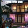 Govee Outdoor Wall Light, 1500LM Smart RGBIC Porch Lights Outdoor with 45 Scene Modes, IP65 Waterproof for Outdoor Decor, DIY Lighting Effects, Works with Alexa, Google Assistant and Matter, 2 Pack