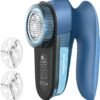 BEAUTURAL Fabric Shaver and Lint Remover, Sweater Defuzzer with 2-Speeds, 2 Replaceable Stainless Steel Blades, Battery Operated, Remove Clothes Fuzz, Lint Balls, Pills, Bobbles