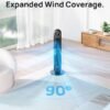 Dreo Tower Fan for Bedroom, Smart Oscillating Quiet Floor Fans, Standing Bladeless Fan with Remote and WiFi Voice Control, 4 Modes, 4 Speeds, 8H Timer, 28dB, Works with Alexa/Google