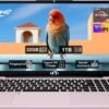 15.6" FHD IPS Business Laptop, 32GB RAM 1TB SSD, AMD Ryzen 5(Beat i3-1215U, 4 Cores Up to 3.7GHz), 65W Type-C, 2 Years Warranty, Fingerprint, Backlit Keyboard, Wi-Fi 5, BT5.2, Numpad, Rose Gold