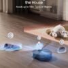 DREAME X40 Ultra Robotic Vacuum with Removable & Liftable Mop, 12,000Pa Suction, Side Brush Extensive Cleaning, 158°F Mop & Washboard Self Cleaning, Auto-Empty, Auto Refill, liftable Brushes
