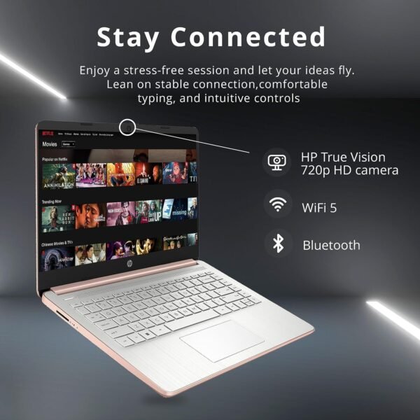 HP-Laptops 14inch-Rose Gold Windows 11-32GB RAM - 192GB Storage - Microsoft 365 - Quad-core Intel Celeron N4120 - USB Type-C - SD Card Reader - 13Hours Battery Life - Wireless-AC - HDMI