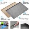 Waterproof Under Sink Mat 34" x 22" Cabinet Liner for Kitchen and Bathroom, Shelf and Counter Protector, Organizers and Storage, Silicone Drip Tray, Gadgets and Accessories