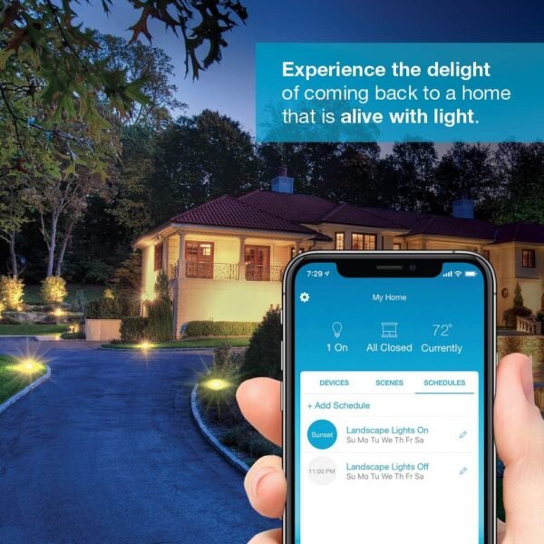 Lutron Caseta Smart Lighting Weatherproof+ Outdoor Smart Plug for Lights and Motors, Works w/ Alexa, Apple Homekit, Google Home (Hub Required), 15A LED Fixtures & 1/2 HP Motors, PD-15OUT-BL, Black