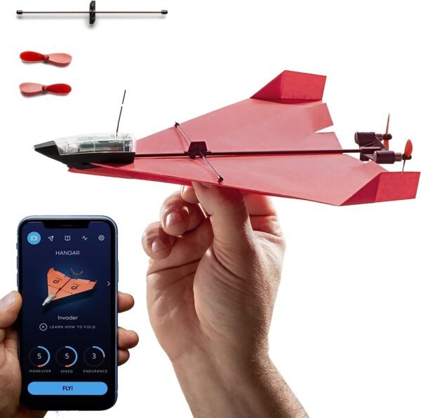 POWERUP 4.0 The Next-Generation Smartphone Controlled Paper Airplane Kit, RC POWERUP 4.0 The Next-Generation Smartphone Controlled Paper Airplane Kit, RC Controlled. Easy to Fly with Autopilot & Gyro Stabilizer. for Hobbyists, Pilots, Tinkerers.