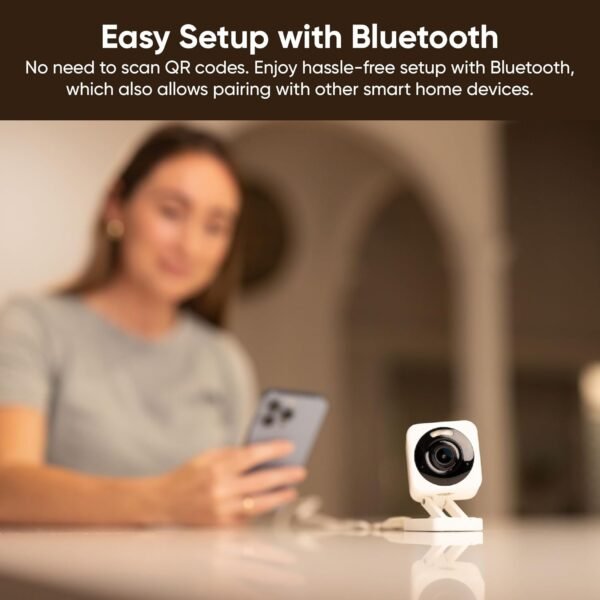 WYZE Cam v4, 2.5K HD WiFi Smart Home Security Camera, Indoor/Outdoor, Pet/Baby Monitor, Motion Activated Spotlight/Siren, Color Night Vision, 2-Way Audio, Works with Alexa & Google, Wired, Grey