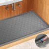 Waterproof Under Sink Mat 34" x 22" Cabinet Liner for Kitchen and Bathroom, Shelf and Counter Protector, Organizers and Storage, Silicone Drip Tray, Gadgets and Accessories