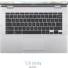 ASUS Chromebook CX1, 14" FHD, Intel® Celeron N4500 Processor, 64GB Storage, 4GB RAM, ChromeOS, Transparent Silver, CX1400CKA-AS44F
