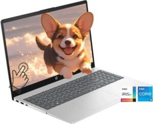 HP 15.6" Touchscreen Laptop 15 INCH HD Student Laptops, 12th Gen Intel 10 Cores i5 Processor (Beat i7-1195G7), 16GB RAM 1TB PCIe SSD, Iris Xe Graphics, Wi-Fi 6E Win11, Silver +BWE Accessories