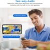 Wireless 1080p Video Doorbell Camera, AI Human Detection, Live View, 2-Way Audio Included Chime, Night Vision, 2.4G Wi-Fi, Cloud Storage, Indoor/Outdoor Surveillance Cam (Black)