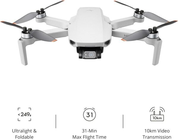 71Q3i6ItOLL._AC_SL1500_.jpg DJI Mini 2 Ultralight and Foldable Drone Quadcopter, 3-Axis Gimbal with 4K Camera, 12MP Photo, 31 Mins Flight Time, OcuSync 2.0 10km HD Video Transmission, QuickShots, Gray (Renewed)