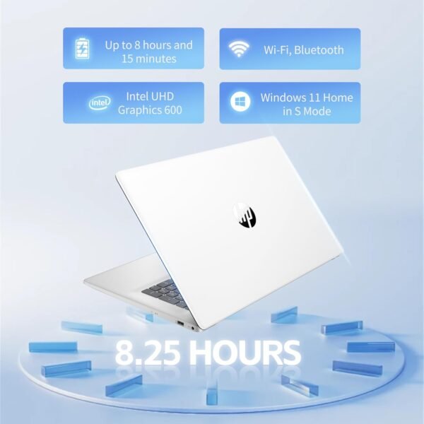 HP 17" Laptop, Intel Celeron N4120 Processor, 16GB RAM, 1TB SSD, Backlit Keyboard, Intel UHD Graphics 600, Windows 11 Home, Webcam, Wi-Fi, Bluetooth, Alpacatec Accessories, Diamond White(Renewed)