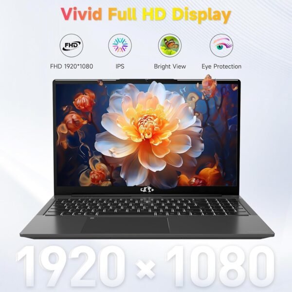 NIMO 15.6 FHD IPS Business Laptop Computer, 12th Gen Intel Core i3-1215U (6 Cores, Up to 4.4GHz, Beat i5-1135G7), 32GB RAM, 1TB SSD, Fingerprint, Backlit Keyboard, Wi-Fi 6, Win 11, Gray