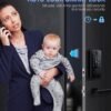 Keyless Entry Fingerprint Door Lock - Smart Deadbolt Lock for Front Door with Keypad - Electronic Lock with APP - Biometric Digital Lock with Code - Auto Lock