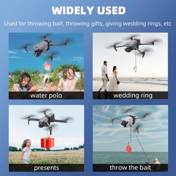 Airdrop Payload System for DJI Mini 4 Pro/Mini 3 Pro/Air 3/Mavic 3 Pro Transport Release Delivery Drop Airdrop Fishing with Bait Release for Wedding Scene Fishing Bait & Rescue Accessories