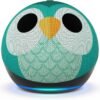 Amazon Echo Dot Kids (newest model), Designed for kids, with parental controls, Includes 1 Year of Amazon Kids+, Owl
