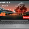Lenovo IdeaPad 1 Student Laptop Computer, 15.6" FHD Display, Intel Dual Core Processor, 32GB DDR4 RAM, 1TB PCIe SSD, WiFi 6, Bluetooth 5.2, Type-C, Cloud Grey, Windows 11 Pro, Tichang