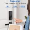 Philips Wi-Fi Smart Door Lock, Keyless Entry Door Lock with App Control,Fingerprint ID,Auto Lock,Keypad Deadbolt with Wi-Fi Bridge Adaptor,Smart Locks for Front Door-Matte Black